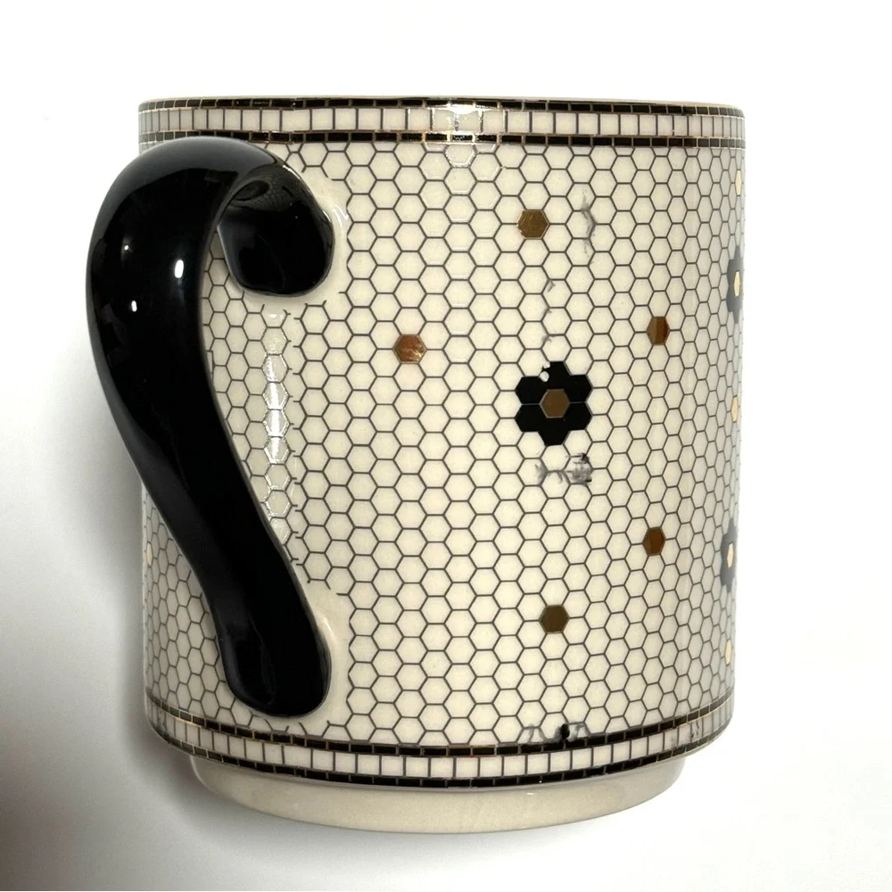 Anthropologie Margot Tiled Dining Bistro Mug Letter J - Picture 4 of 7